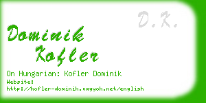dominik kofler business card
